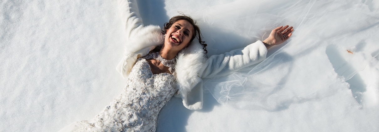 foto matrimonio sposi inverno