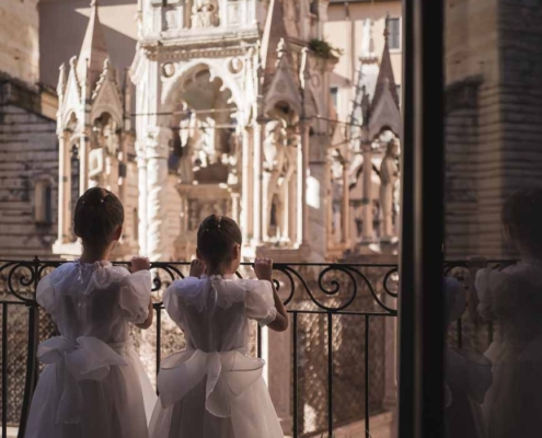 "Verona, cornice romantica per il vostro album di nozze."