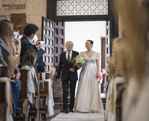 l'arrivo della sposa in chiesa